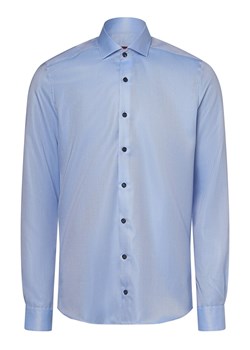 Finshley & Harding Koszula męska Mężczyźni Slim Fit Bawełna jasnoniebieski wypukły wzór tkaniny ze sklepu vangraaf w kategorii Koszule męskie - zdjęcie 162558929