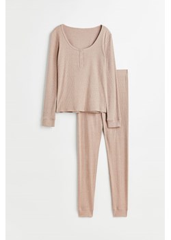 H & M - Piżama - Brązowy ze sklepu H&M w kategorii Piżamy damskie - zdjęcie 162559897