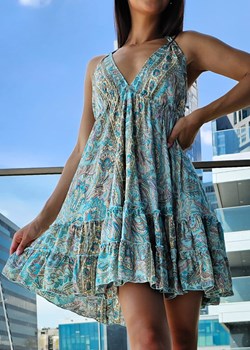 907 Sukienka Boho Jedwab Lucia Blue ze sklepu Ligari w kategorii Sukienki - zdjęcie 162567937