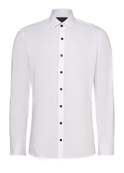 Finshley & Harding Koszula męska Mężczyźni Super Slim Fit Bawełna biały jednolity ze sklepu vangraaf w kategorii Koszule męskie - zdjęcie 162575557