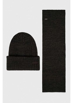 Barbour komplet Crimdon Beanie &amp; Scarf Gift Set kolor zielony MGS0019 ze sklepu ANSWEAR.com w kategorii Dodatki męskie - zdjęcie 162576226