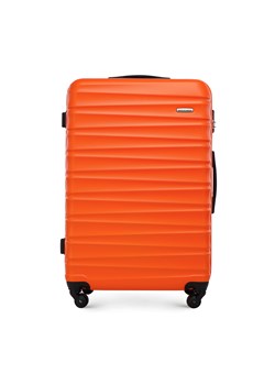 Duża walizka z ABS-u z żebrowaniem pomarańczowa ze sklepu WITTCHEN w kategorii Walizki - zdjęcie 162580898