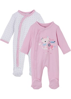 Pajacyk niemowlęcy (2 szt.), bawełna organiczna ze sklepu bonprix w kategorii Pajacyki - zdjęcie 162587327