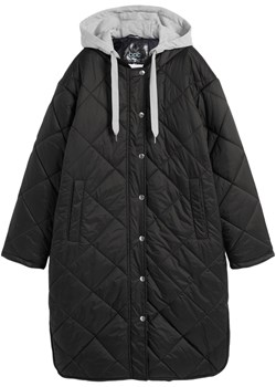 Płaszcz pikowany z odpinanym kapturem z dzianiny dresowej ze sklepu bonprix w kategorii Płaszcze damskie - zdjęcie 162606079