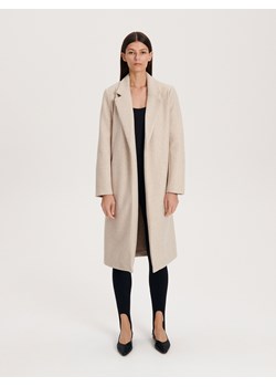 Reserved - Płaszcz z wiązaniem - brązowy ze sklepu Reserved w kategorii Płaszcze damskie - zdjęcie 162635905