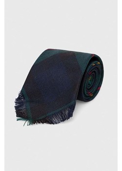 Polo Ralph Lauren krawat wełniany kolor zielony ze sklepu ANSWEAR.com w kategorii Krawaty - zdjęcie 162640315