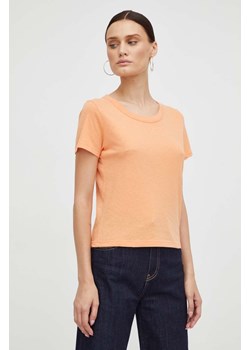 American Vintage t-shirt bawełniany T-SHIRT MC COL ROND kolor pomarańczowy GAMI02B ze sklepu ANSWEAR.com w kategorii Bluzki damskie - zdjęcie 162640478