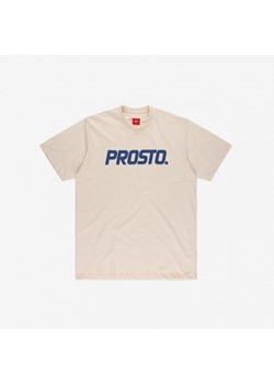 Męski t-shirt z nadrukiem Prosto Legacy - beżowy ze sklepu Sportstylestory.com w kategorii T-shirty męskie - zdjęcie 162641807