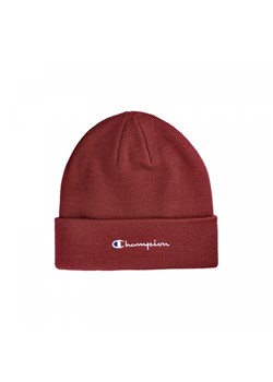 Czapka zimowa uniseks Champion Beanie Cap - bordowa ze sklepu Sportstylestory.com w kategorii Czapki zimowe męskie - zdjęcie 162642085