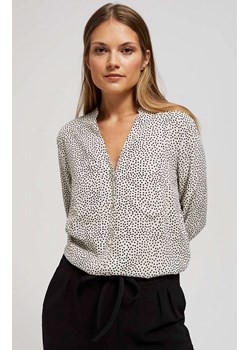 Koszula damska beżowa z delikatnymi kropkami 4213, Kolor beżowy, Rozmiar XL, Moodo ze sklepu Primodo w kategorii Koszule damskie - zdjęcie 162643515