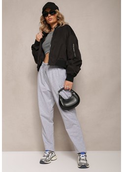 Szare Spodnie Dresowe z Bawełny Steviana ze sklepu Renee odzież w kategorii Spodnie damskie - zdjęcie 162690997
