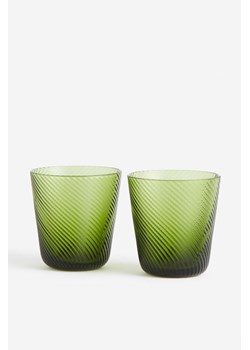 H & M - Szklanka 2-pak - Żółty ze sklepu H&M w kategorii Szklanki - zdjęcie 162701679