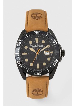 Timberland zegarek TBL.WGB2230601 męski kolor beżowy ze sklepu ANSWEAR.com w kategorii Zegarki - zdjęcie 162702585