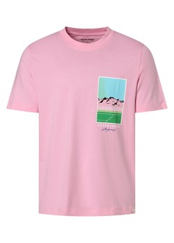 Jack & Jones T-shirt męski Mężczyźni Bawełna wyrazisty róż nadruk ze sklepu vangraaf w kategorii T-shirty męskie - zdjęcie 162706475