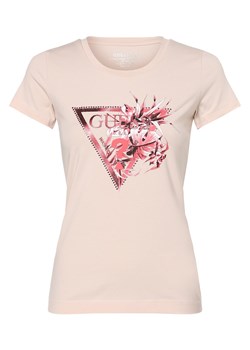 GUESS T-shirt damski Kobiety Bawełna różowy nadruk ze sklepu vangraaf w kategorii Bluzki damskie - zdjęcie 162706547