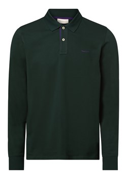 Gant Męska koszulka polo Mężczyźni Bawełna zielony jednolity ze sklepu vangraaf w kategorii T-shirty męskie - zdjęcie 162708145