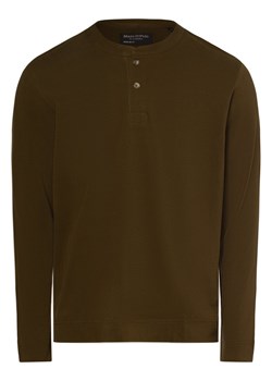 Marc O'Polo Męska koszulka z długim rękawem Mężczyźni Bawełna oliwkowy jednolity ze sklepu vangraaf w kategorii T-shirty męskie - zdjęcie 162708176