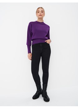 Mohito - Fioletowy sweter z wiskozą - ciemny fiolet ze sklepu Mohito w kategorii Swetry damskie - zdjęcie 162714985
