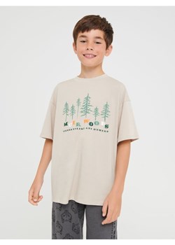 Sinsay - Koszulka z nadrukiem - beżowy ze sklepu Sinsay w kategorii T-shirty chłopięce - zdjęcie 162716516