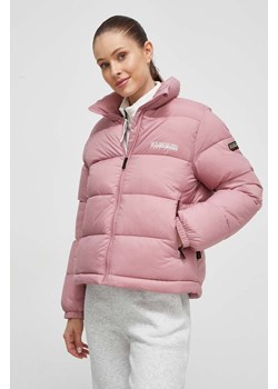 Napapijri kurtka damska kolor różowy zimowa ze sklepu PRM w kategorii Kurtki damskie - zdjęcie 162726006