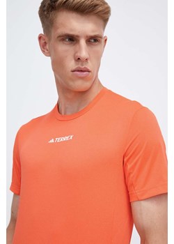 adidas TERREX t-shirt sportowy Multi kolor pomarańczowy gładki HZ6259 ze sklepu ANSWEAR.com w kategorii T-shirty męskie - zdjęcie 162732275