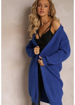 Granatowy Kardigan Oversize w Prążki Vertona ze sklepu Renee odzież w kategorii Swetry damskie - zdjęcie 162732697