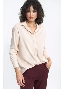 Beżowa wiskozowa koszula K73, Kolor beżowy, Rozmiar 36, Nife ze sklepu Primodo w kategorii Koszule damskie - zdjęcie 162735637