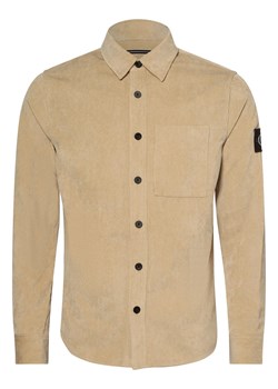 Calvin Klein Jeans Koszula męska Mężczyźni Comfort Fit beżowy jednolity ze sklepu vangraaf w kategorii Koszule męskie - zdjęcie 162738535