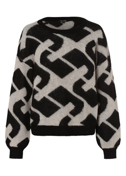 comma Sweter damski z dodatkiem alpaki Kobiety Sztuczne włókno czarny wzorzysty ze sklepu vangraaf w kategorii Swetry damskie - zdjęcie 162738547