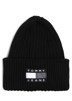 Tommy Jeans Czapka męska Mężczyźni Bawełna czarny jednolity ze sklepu vangraaf w kategorii Czapki zimowe męskie - zdjęcie 162738567