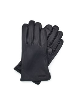 Ocieplane czarne rękawiczki męskie ze skóry naturalnej czarne ze sklepu WITTCHEN w kategorii Rękawiczki męskie - zdjęcie 162740007