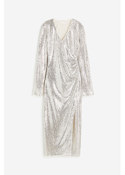 H & M - Cekinowa sukienka - Beżowy ze sklepu H&M w kategorii Sukienki - zdjęcie 162743558