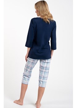 Piżama damska granatowa z rękawem i nogawką 3/4 Allison, Kolor granatowy, Rozmiar S, Italian Fashion - id: 177034 - marki Italian Fashion - 162748338 Piżama damska granatowa z rękawem i nogawką 3/4 Allison, Kolor granatowy, Rozmiar S, Italian Fashion ze sklepu Intymna w kategorii Piżamy damskie - zdjęcie 162748338