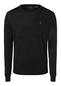 Polo Ralph Lauren Męski sweter z wełny merino Mężczyźni Wełna merino antracytowy jednolity ze sklepu vangraaf w kategorii Swetry męskie - zdjęcie 162750596