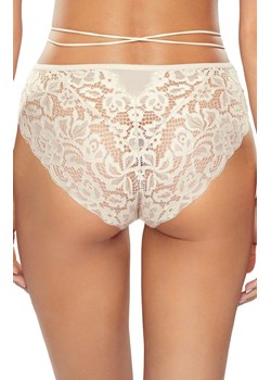 Beżowe koronkowe figi z ozdobnym sznurkiem Cindy 5021, Kolor beżowy, Rozmiar S, Lapinee ze sklepu Intymna w kategorii Majtki damskie - zdjęcie 162750676