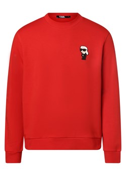 KARL LAGERFELD Męska bluza nierozpinana Mężczyźni Bawełna czerwony jednolity ze sklepu vangraaf w kategorii Bluzy męskie - zdjęcie 162753916