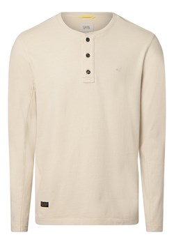 Camel Active Męska koszulka z długim rękawem Mężczyźni Bawełna kitt jednolity ze sklepu vangraaf w kategorii T-shirty męskie - zdjęcie 162753918