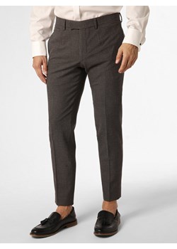 Strellson Męskie spodnie od garnituru modułowego Mężczyźni Super Slim Fit czekoladowy wzorzysty ze sklepu vangraaf w kategorii Spodnie męskie - zdjęcie 162753967