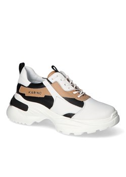 Sneakersy Karino 4552/053-P Białe/Czarne lico ze sklepu Arturo-obuwie w kategorii Buty sportowe damskie - zdjęcie 162755395