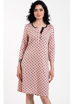 Koszula nocna damska z rękawem 3/4 Marit, Kolor różowo-czarny, Rozmiar S, Italian Fashion ze sklepu Primodo w kategorii Koszule nocne - zdjęcie 162760279