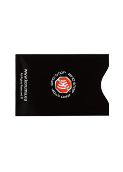 Ekranowane etui chroniące przed nieautoryzowanym odczytem kart zbliżeniowych - kolor czarny złote logo ze sklepu Koruma ID Protection w kategorii Portfele męskie - zdjęcie 162783078