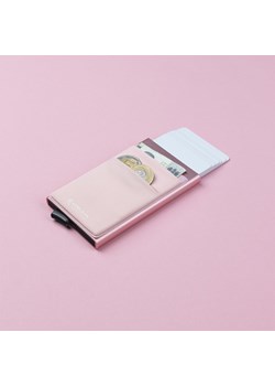 Aluminiowy portfel z wysuwanymi kartami i ochroną kart zbliżeniowych (Różowy) ze sklepu Koruma ID Protection w kategorii Etui - zdjęcie 162783165