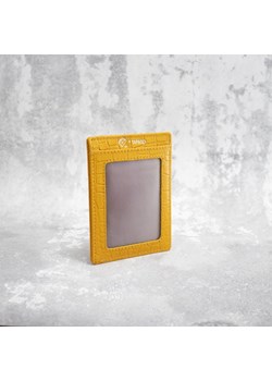 Skórzane etui na karty zbliżeniowe RFID (Żółty, Croco) ze sklepu Koruma ID Protection w kategorii Etui - zdjęcie 162783619
