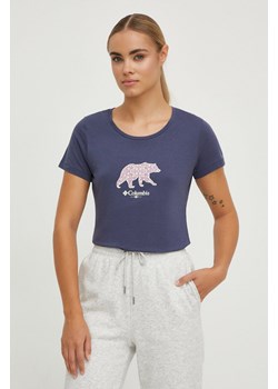 Columbia t-shirt Daisy Days damski kolor granatowy 1934592 ze sklepu ANSWEAR.com w kategorii Bluzki damskie - zdjęcie 162785675