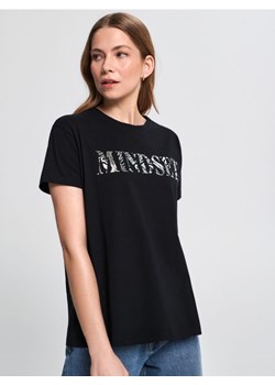 Sinsay - Koszulka z nadrukiem - czarny ze sklepu Sinsay w kategorii Bluzki damskie - zdjęcie 162790295