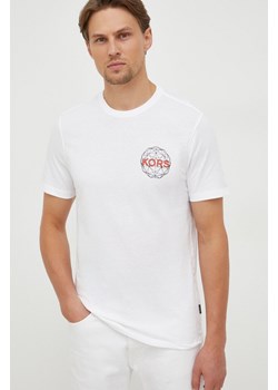 Michael Kors t-shirt bawełniany kolor biały z nadrukiem ze sklepu ANSWEAR.com w kategorii T-shirty męskie - zdjęcie 162793915
