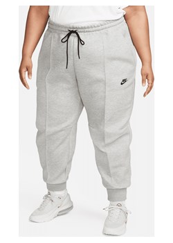 Damskie joggery ze średnim stanem Nike Sportswear Tech Fleece (duże rozmiary) - Szary ze sklepu Nike poland w kategorii Spodnie damskie - zdjęcie 162795637