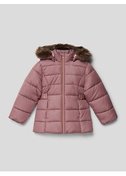 Płaszcz pikowany z obszyciem ze sztucznego futra ze sklepu Peek&Cloppenburg  w kategorii Kombinezony i kurtki - zdjęcie 162796017