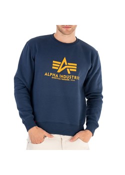 Bluza Alpha Industries Basic Sweater 178302463 - granatowa ze sklepu streetstyle24.pl w kategorii Bluzy męskie - zdjęcie 162801249