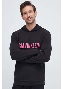 Calvin Klein Underwear bluza lounge kolor czarny z kapturem z nadrukiem ze sklepu ANSWEAR.com w kategorii Bluzy męskie - zdjęcie 162804975